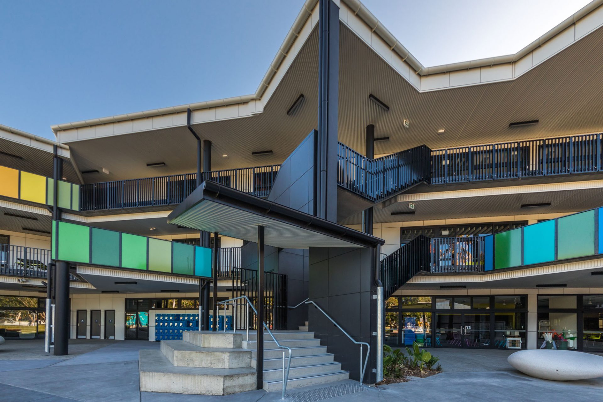 Modern multi-level building at Ballina Coast High School.