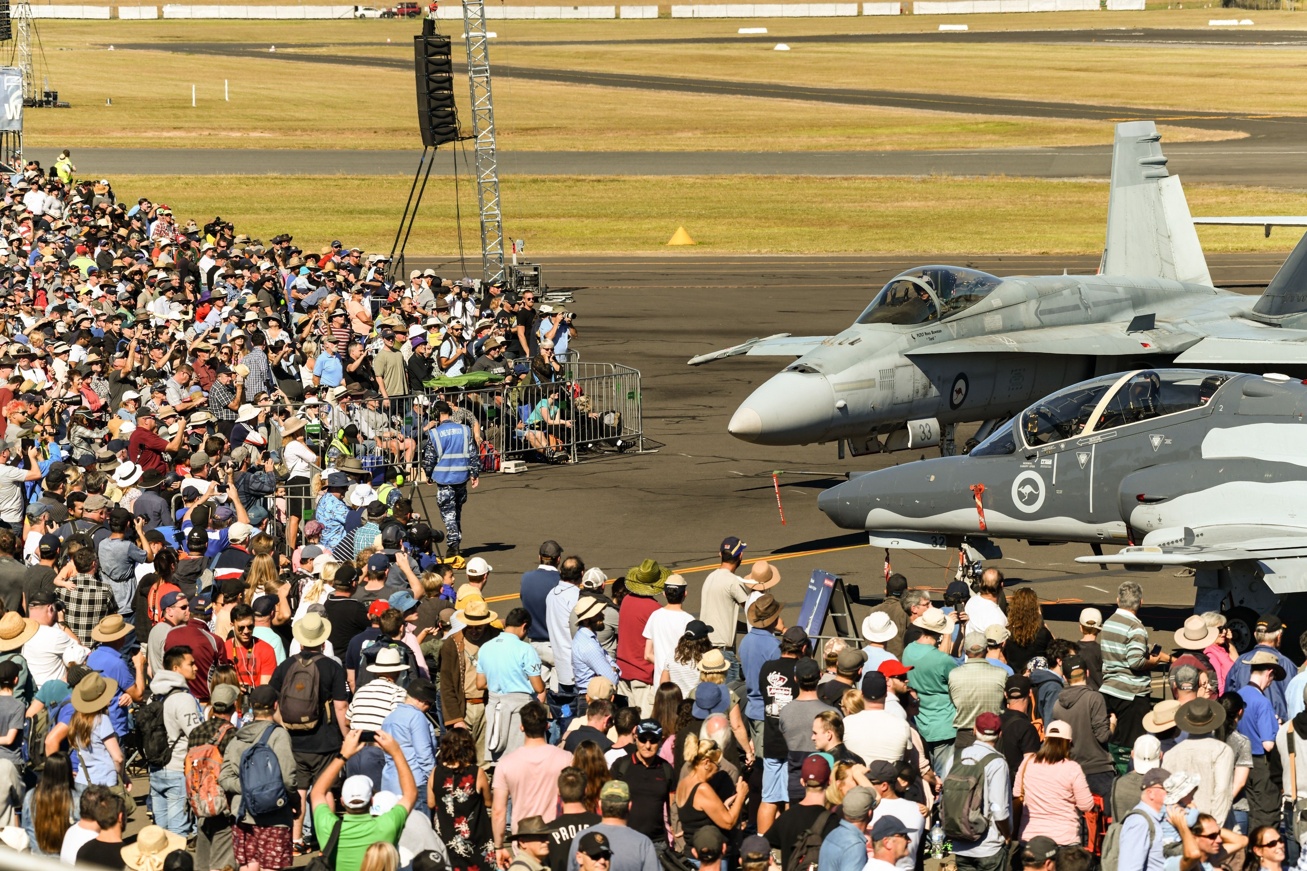 Crowds enjoying the 2018 Wings Over Illawarra event at the Shellharbour Airport, Albion Park Rail.  FOR THE PROMOTION OF THE EVENT ONLY.