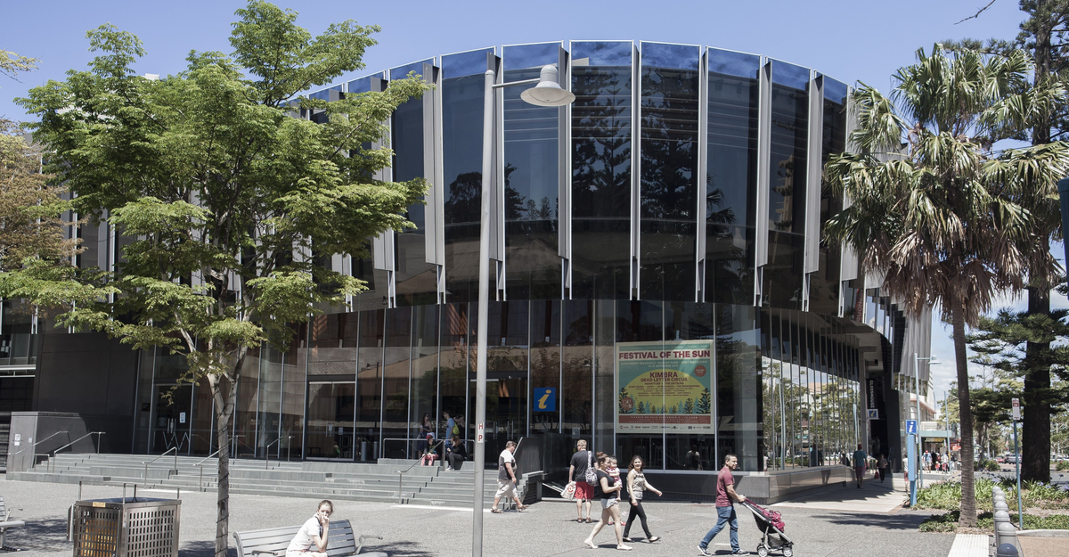 Glasshouse, Port Macquarie. Architecturally stunning building, home to a gallery and function and performance spaces.