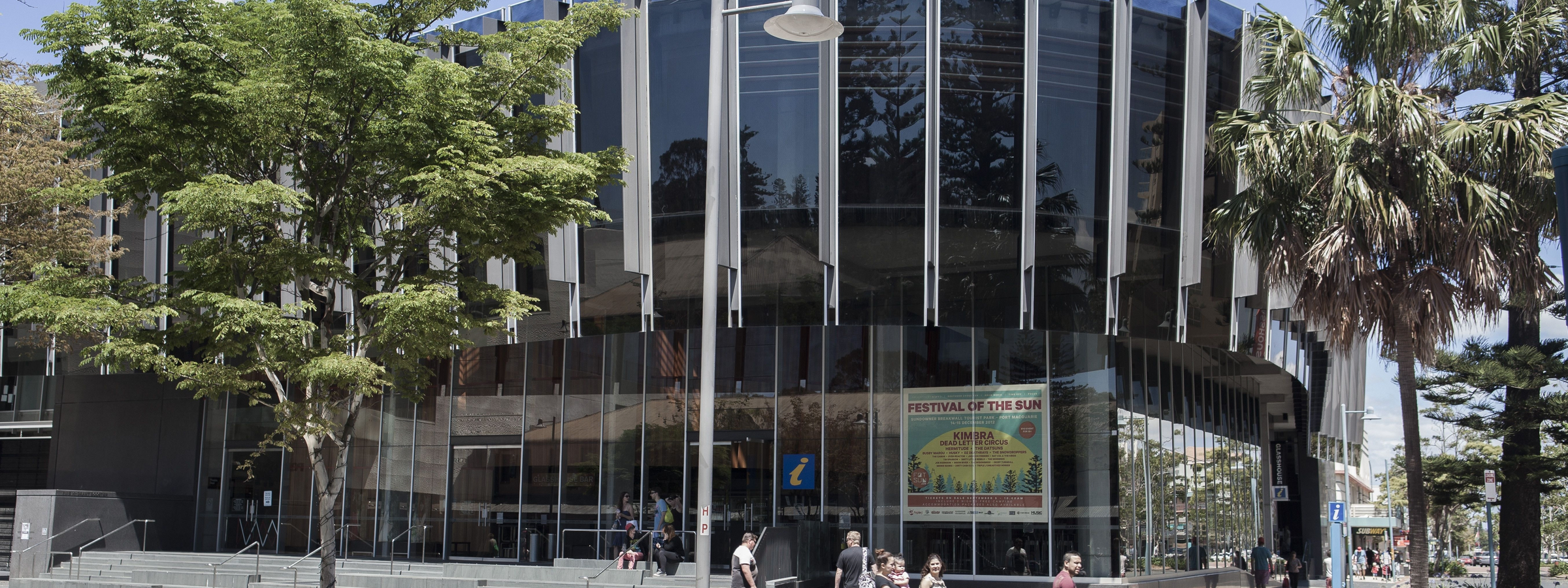Glasshouse, Port Macquarie. Architecturally stunning building, home to a gallery and function and performance spaces.