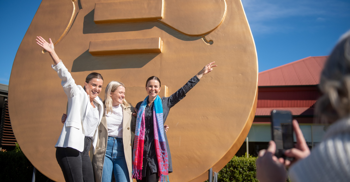The Big Golden Guitar Tourism Centre based in Tamworth. Tamworth is the Country Music Capital of NSW and home to the Tamworth Country Music Festival.